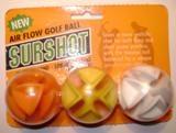 SURSHOT Air Flow Practice Golf Ball - 3 Pack